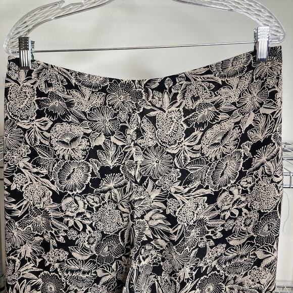 Jeselle Women's Silk Floral Wide Leg Pants Size S Flowy Euro Summer Old Money - Picture 8 of 9